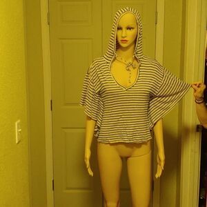 Striped hoodie shirt  